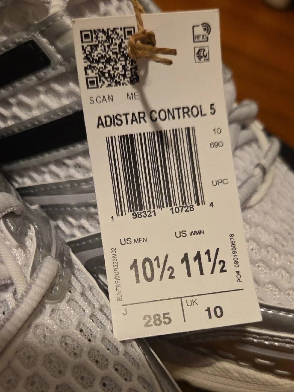 adidas Adistar Contol 5 Silver, White & Black Running Shoes Unisex